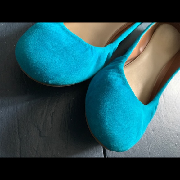 J.Crew Turquoise Suede Ballet Flats size 7.5 - Picture 4 of 4